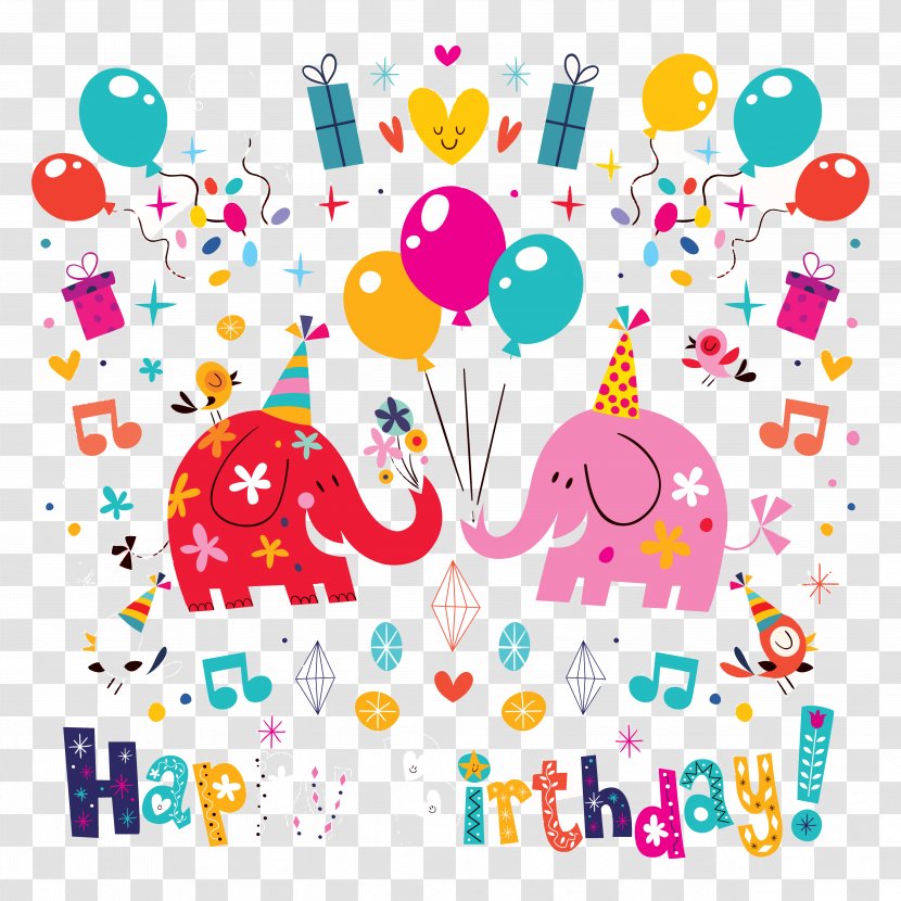 Anniversary Birthday Illustration - Cartoon - Happy Poster Background Shading Transparent PNG