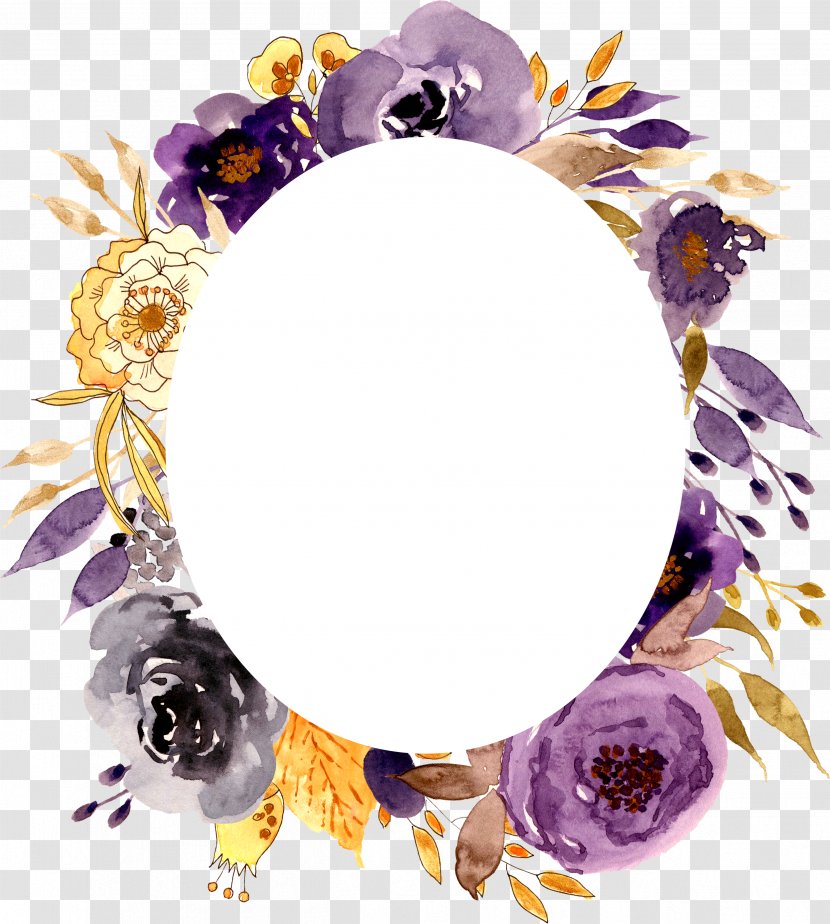 Picture Frames Flower Photography Watercolor Painting - Jewellery - Wreath Transparent PNG