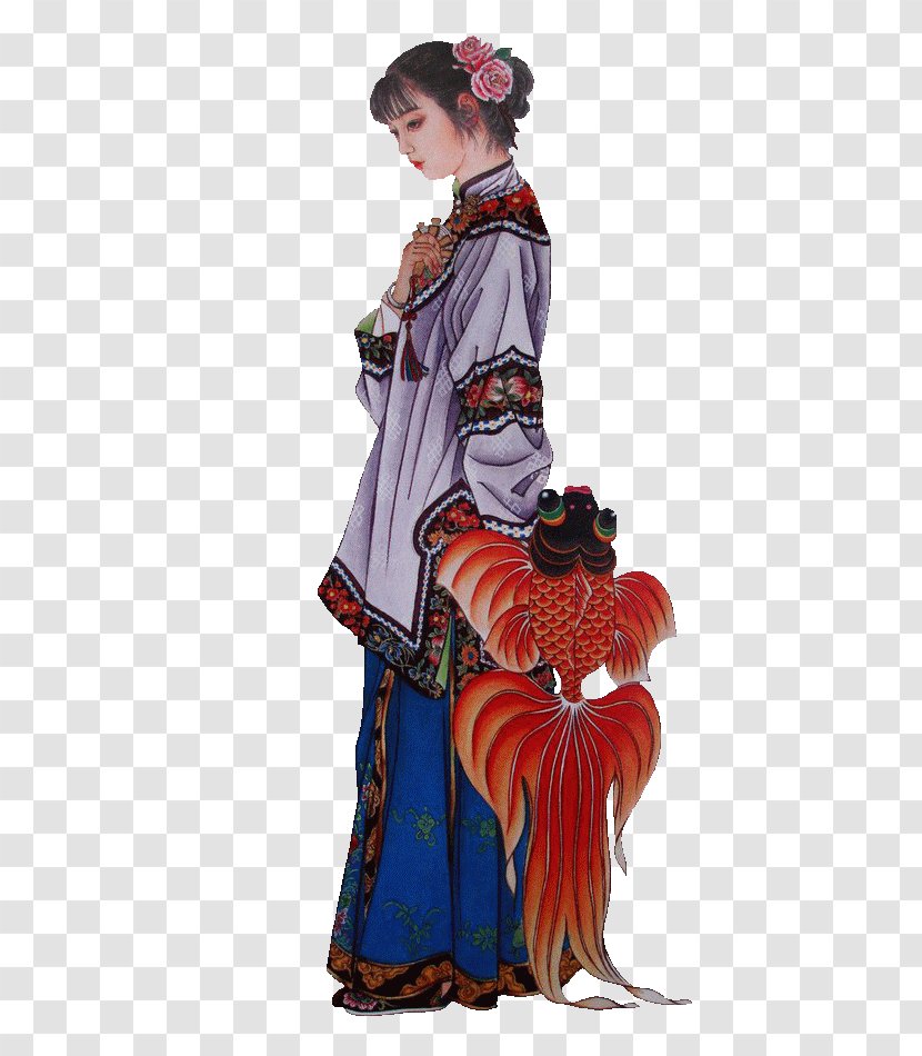 Dream Of The Red Chamber Jia Baoyu Lin Daiyu Tanchun Zheng - Outerwear - Women In Ancient China Transparent PNG
