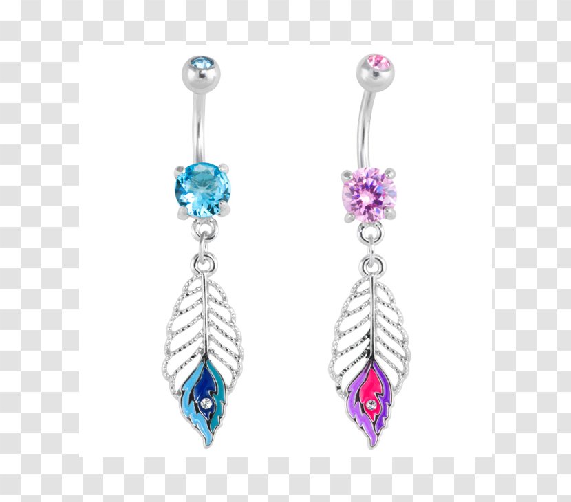 Earring Navel Piercing Body Jewellery - Watercolor Transparent PNG