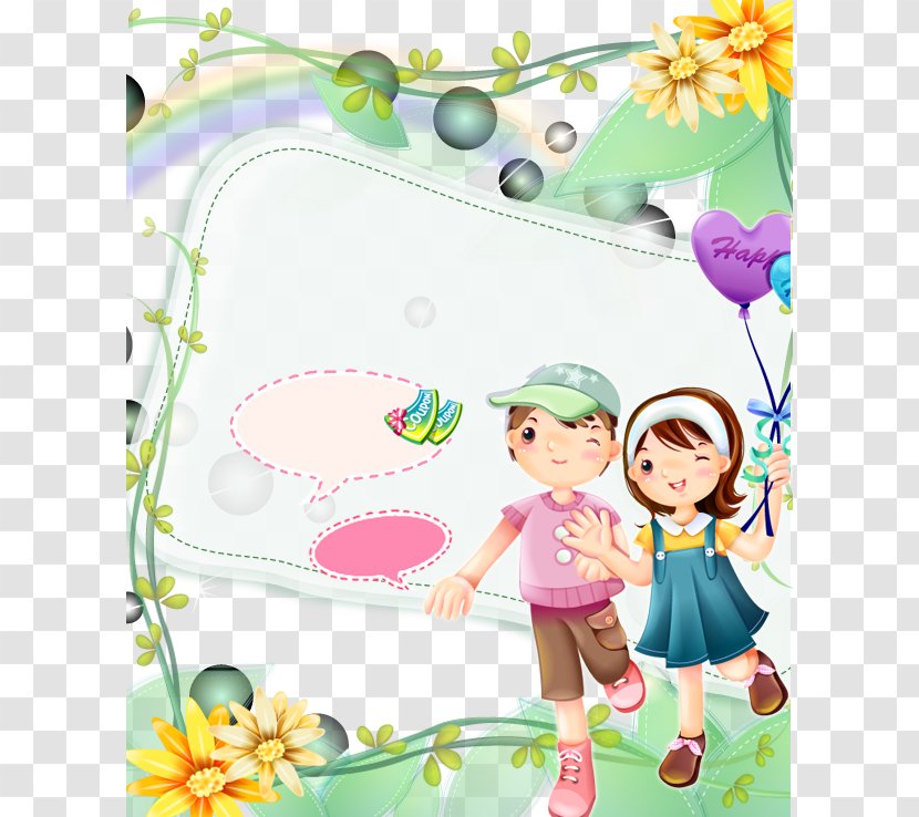 Green Flower Vine Poster Template - Fictional Character - Toddler Transparent PNG