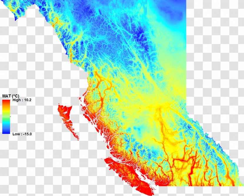 British Columbia Topographic Map Elevation Topography - Area Transparent PNG