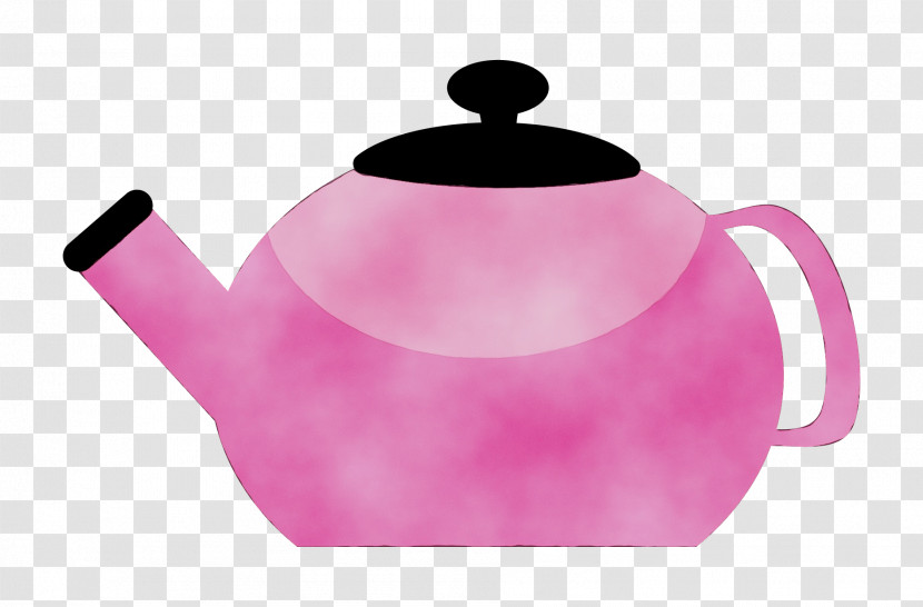 Teapot Kettle Pink Purple Lid Transparent PNG