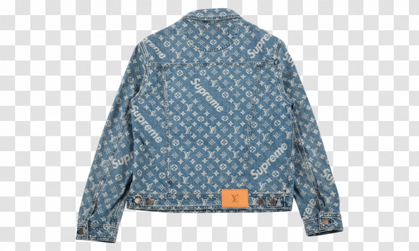 Jacket Hoodie Denim Louis Vuitton Supreme Transparent PNG