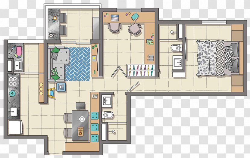 House Floor Plan Furniture Interior Design Services Apartment Transparent PNG