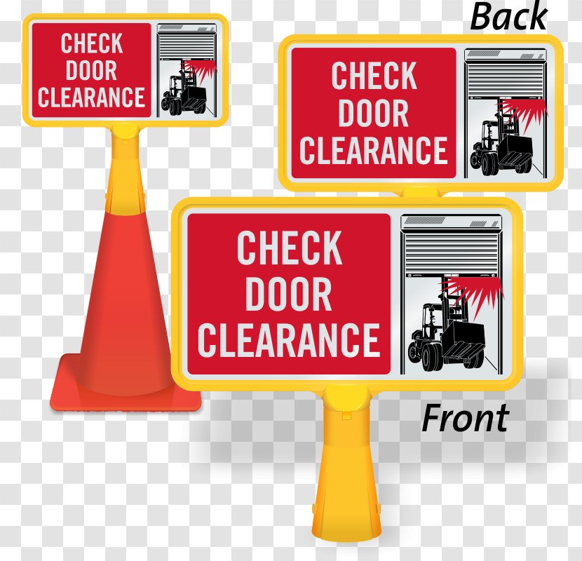 Warning Sign Traffic Forklift Stop - Signage - Clearance Transparent PNG