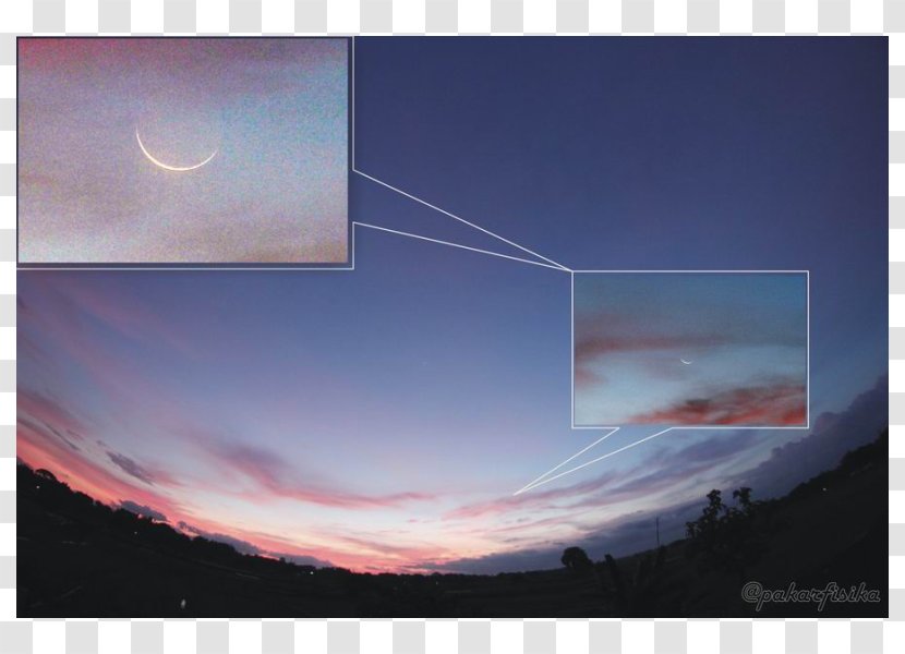 Islamic Calendar Safar Crescent Sky New Moon - Geological Phenomenon - Hilal Transparent PNG