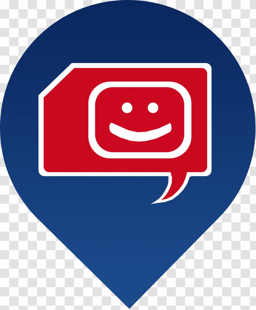 Smiley Logo Text Messaging Line Font - Blue Transparent PNG