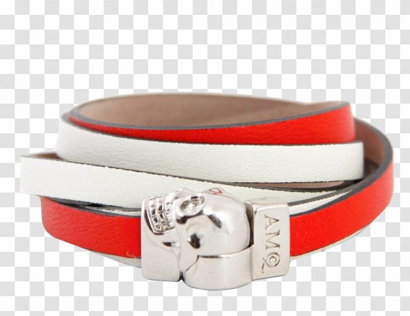 Belt Red Leather White - Fashion Accessory Transparent PNG