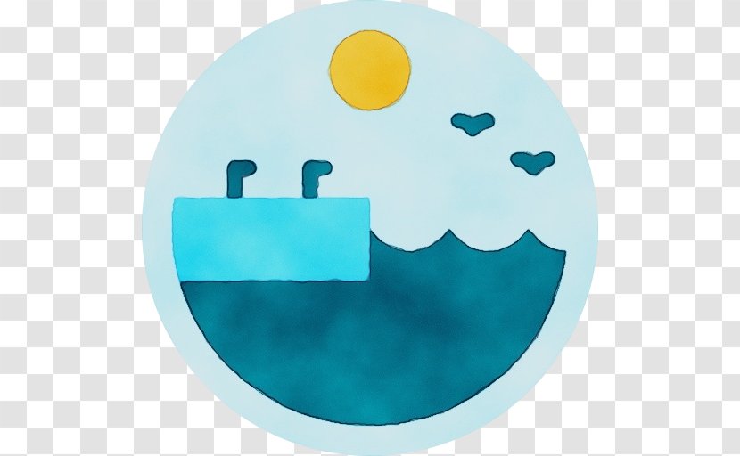 Turquoise Aqua Water Icon Circle - Paint - Smile Plate Transparent PNG