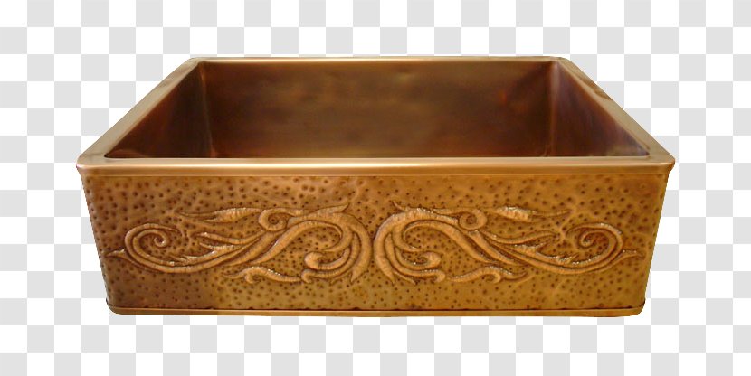 Sink Copper Ceramic Repoussé And Chasing Bronze - Box - Kitchenware Transparent PNG