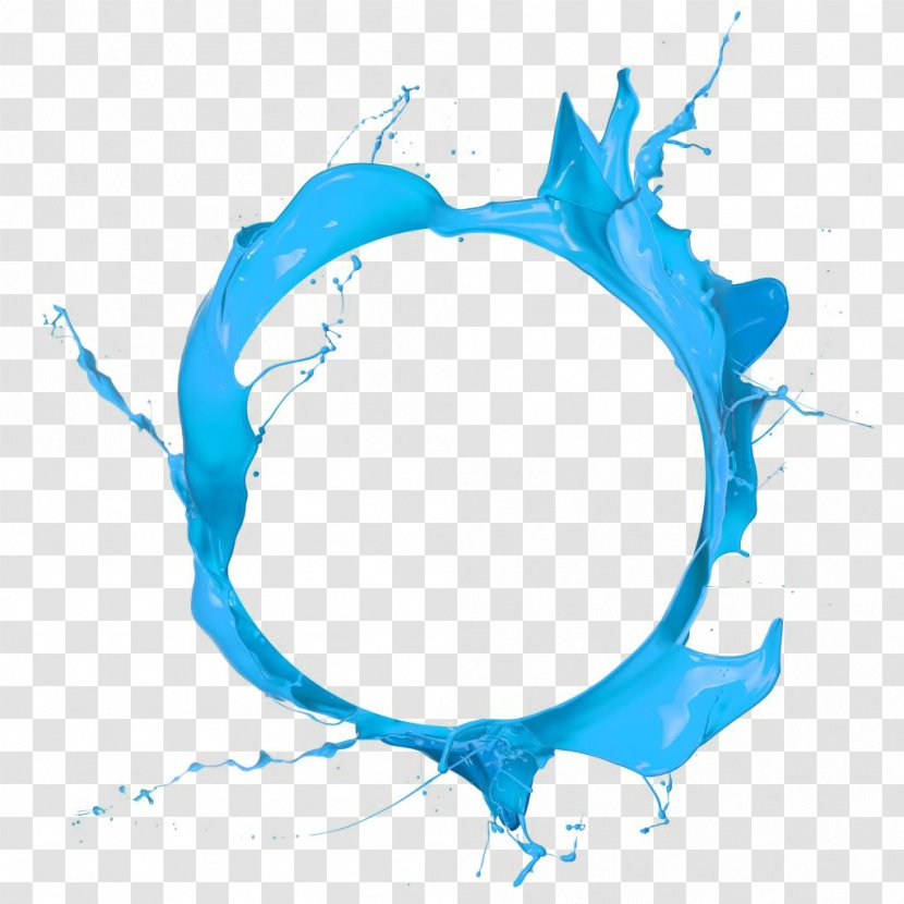 Circle Blue Paint - Ink Transparent PNG