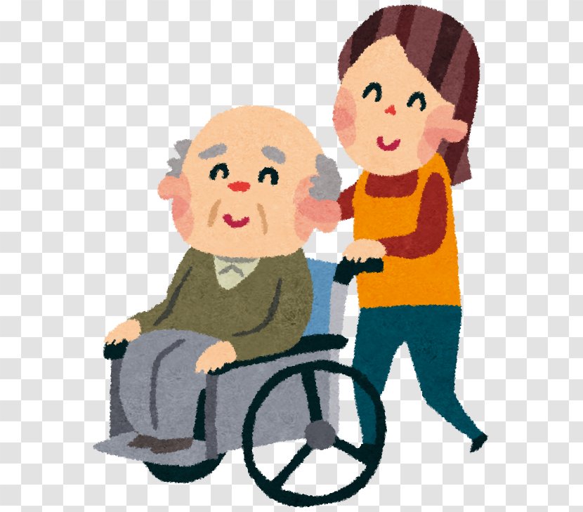Caregiver Wheelchair 介護老人保健施設 有料老人ホーム Old Age - Finger Transparent PNG