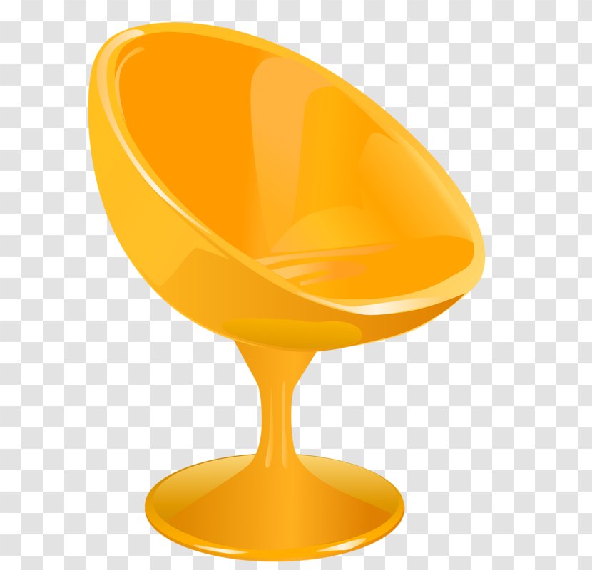 Chair Table Seat - Orange - Hand-painted Transparent PNG