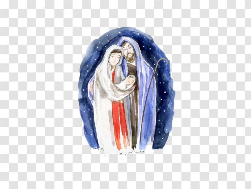 Nativity Of Jesus Scene - Drawing A Warm Family Transparent PNG