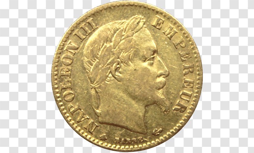 Napoléon Gold Coin Franc - Ancient History Transparent PNG