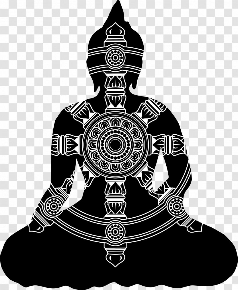 Buddhism Dharmachakra Clip Art Sitting Buddha - Noble Eightfold Path Transparent PNG