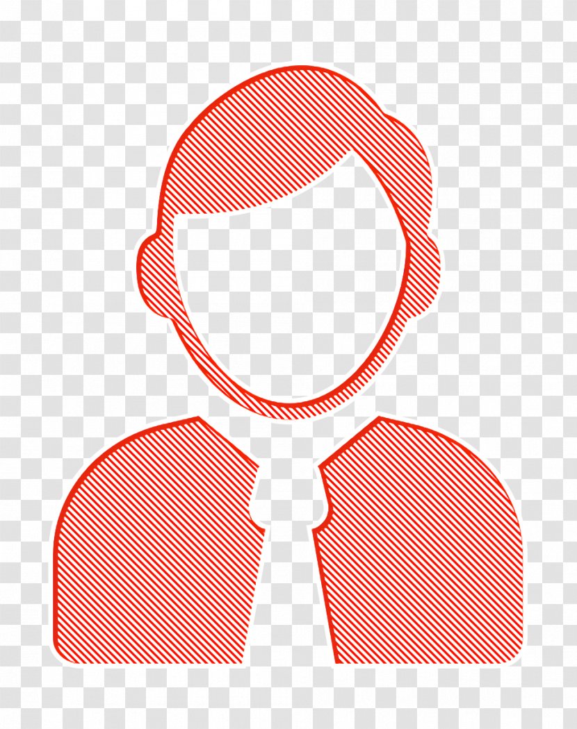 User Icon Office Worker Outline Employees - Orange Red Transparent PNG
