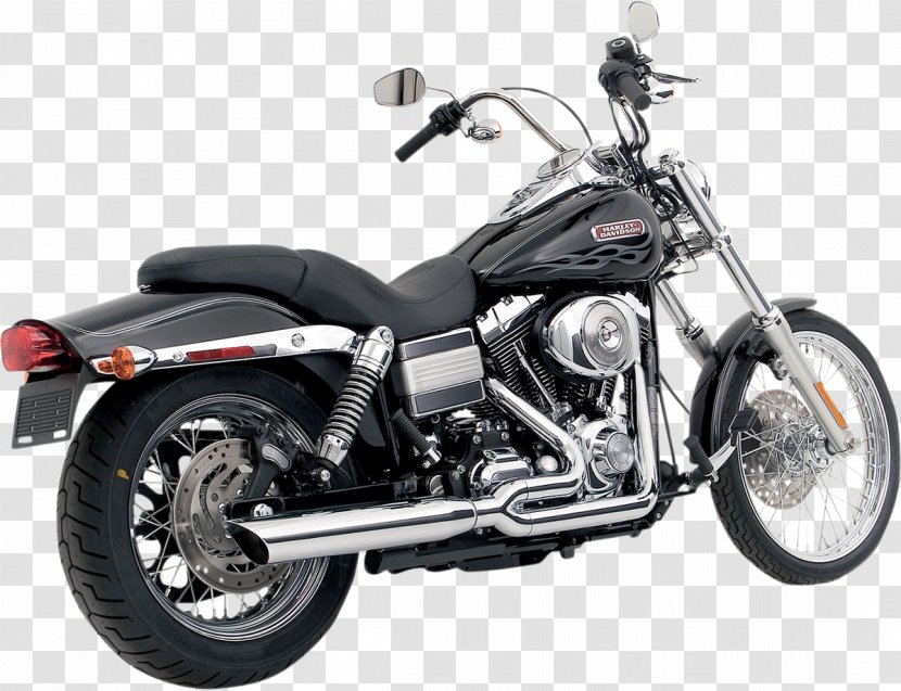 Exhaust System Harley-Davidson Super Glide Motorcycle Softail - Automotive Exterior - Harley-davidson Transparent PNG