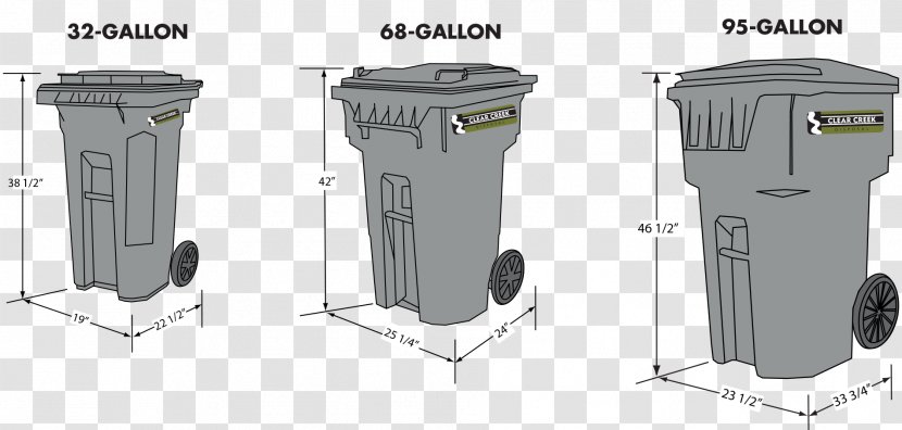 Cubic Yard Rubbish Bins & Waste Paper Baskets Container Gallon - Garbage Collection Transparent PNG