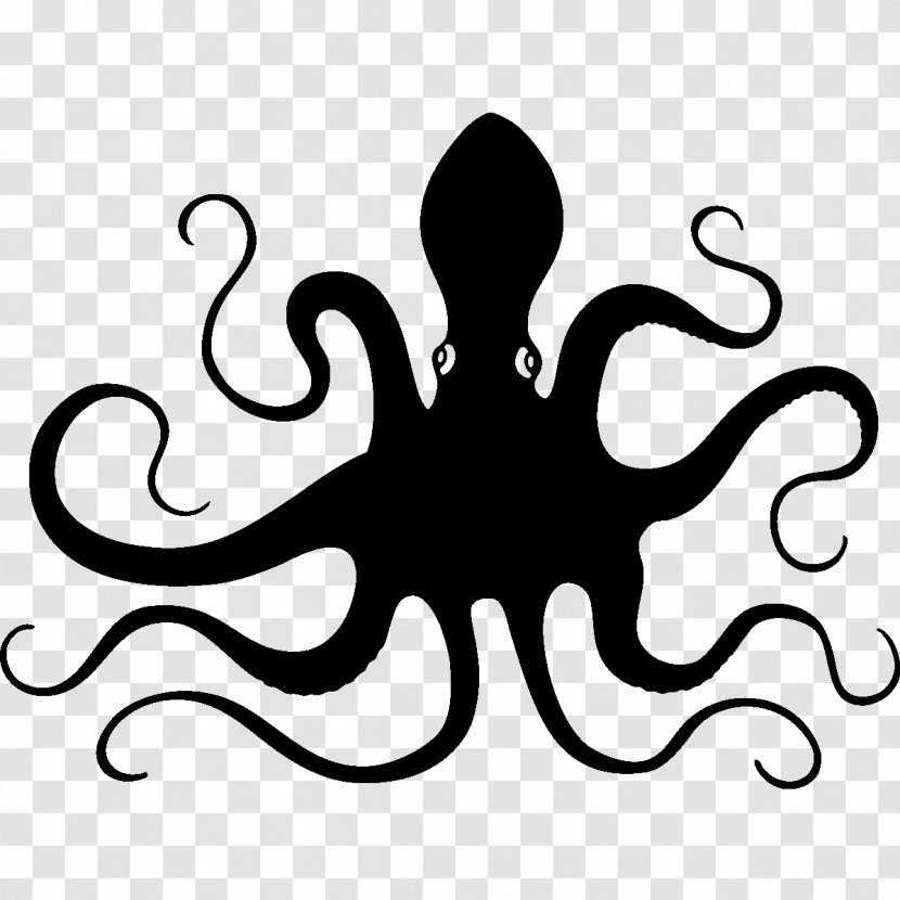 Papercutting Silhouette Art Sticker - Cephalopod - Octapus Transparent PNG