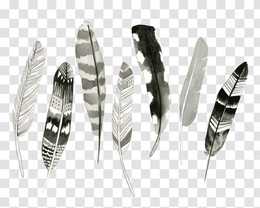 Art Drawing Watercolor Painting - Feather Calendar Transparent PNG