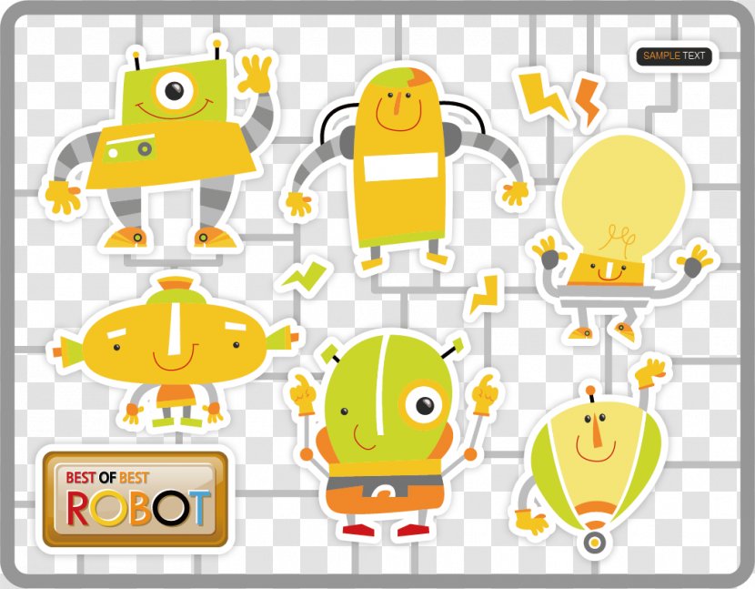 CUTE ROBOT Cartoon Illustration - Robot Transparent PNG