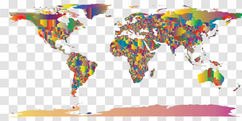 Globe World Map Color - 2 Transparent PNG