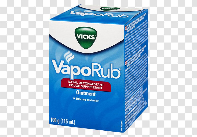 Vicks VapoRub Cough Medicine Topical Medication Anesthetic - Overthecounter Drug - Salve Transparent PNG