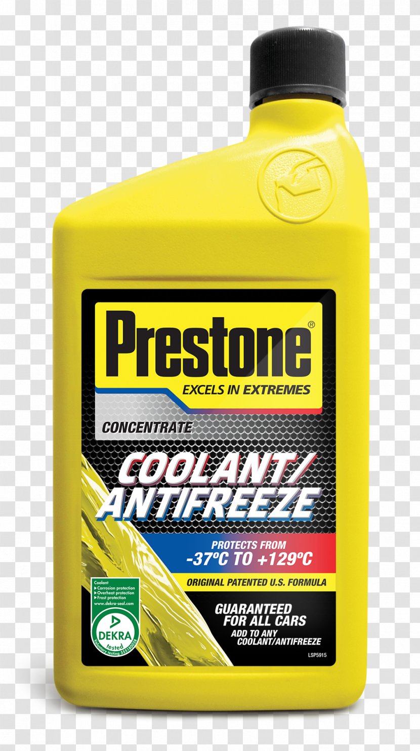 Car Prestone Antifreeze Coolant Vehicle - Yellow Transparent PNG