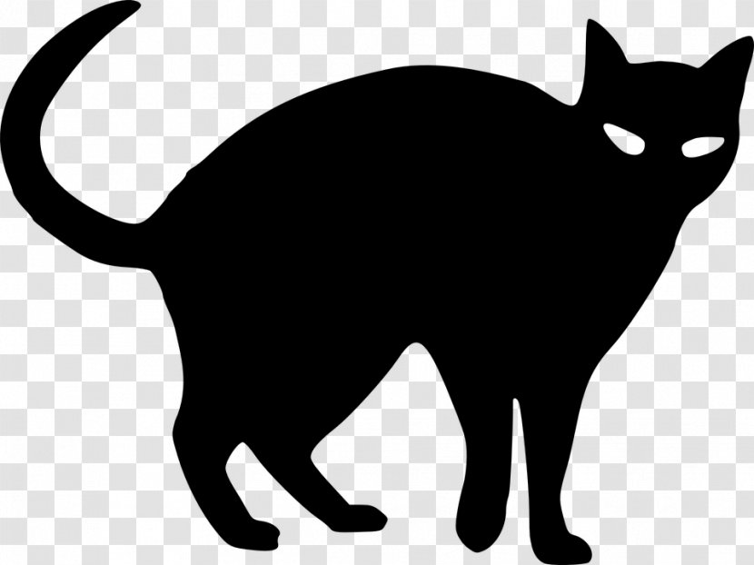 Black Cat Drawing Silhouette Clip Art Transparent PNG