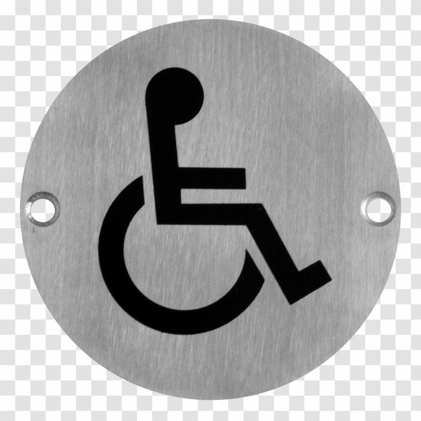 Accessible Toilet Bathroom Sign Stainless Steel - Metal Symbol Transparent PNG