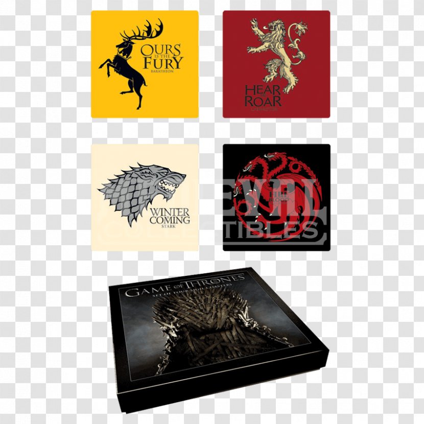 House Stark Game Of Thrones - Coasters - Season 2 Mug HBO Winter Is ComingHouse Baratheon Transparent PNG