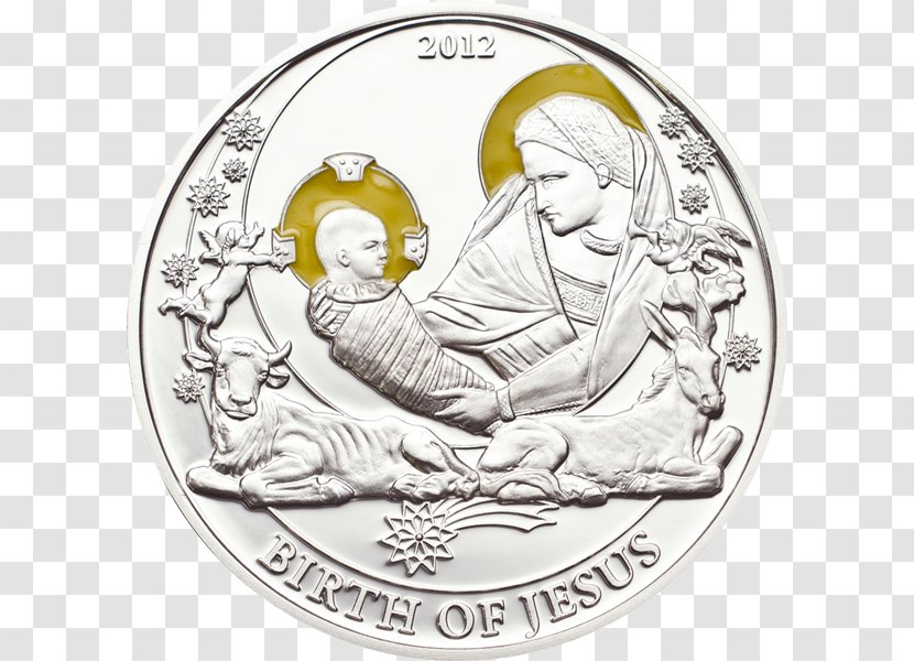 Bible Silver Coin Biblical Magi - Black And White - Birth Transparent PNG