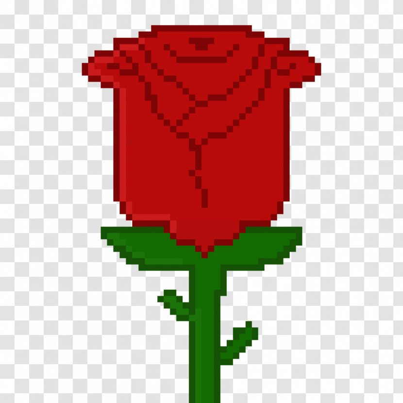 Pixel Art Pixelation Clip - Garden Roses - Pixelated Transparent PNG