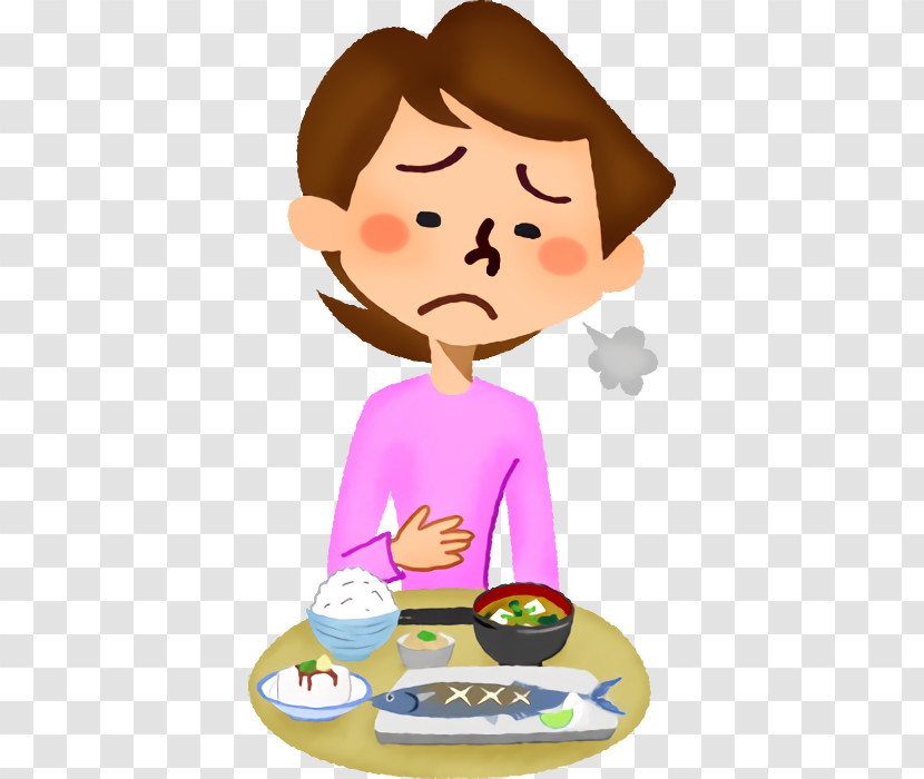Cartoon Child Eating Comfort Food Transparent PNG