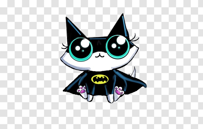 Whiskers Kitten Black Cat Batman - FUNNY Transparent PNG