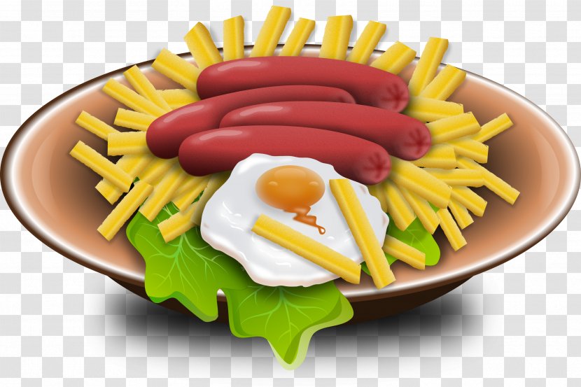 Hot Dog French Fries Fried Egg Food - Kids Meal Transparent PNG