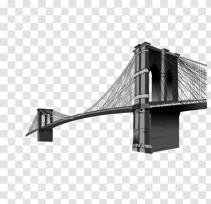 Brooklyn Bridge Clip Art - Suspension - Sola Vector Elements Transparent PNG