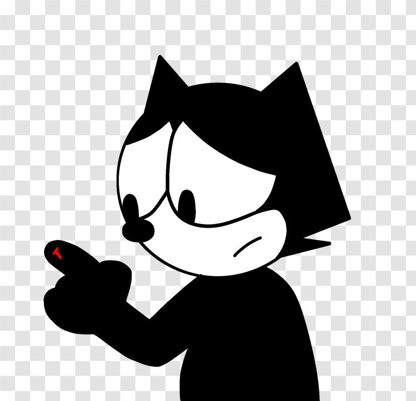 Clip Art Felix The Cat Finger Blood Bleeding - Watercolor Transparent PNG