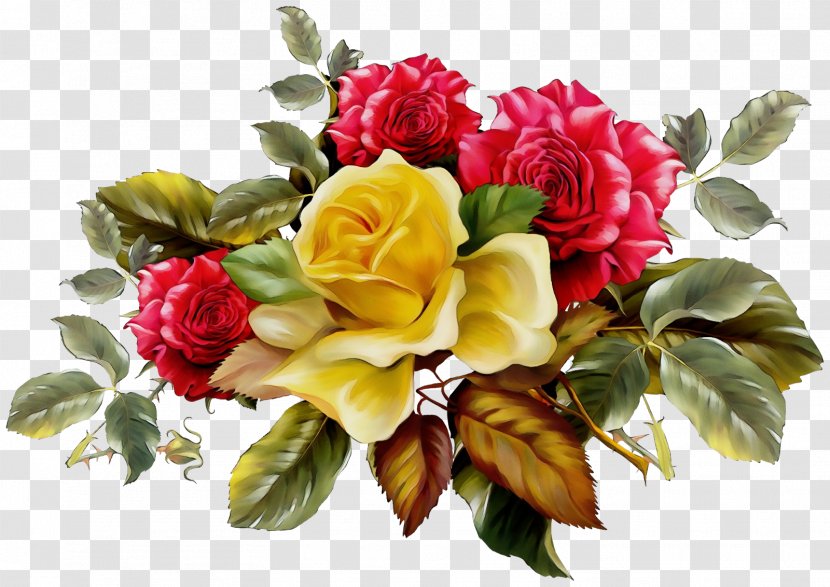 Watercolor Flower Background - Tulip - Camellia Rose Order Transparent PNG