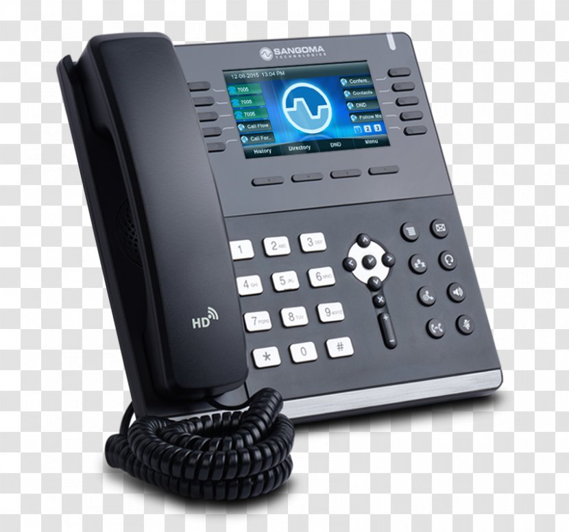 VoIP Phone Sangoma Technologies Corporation Voice Over IP Telephone Mobile Phones - Power Ethernet - Screen Angle Transparent PNG