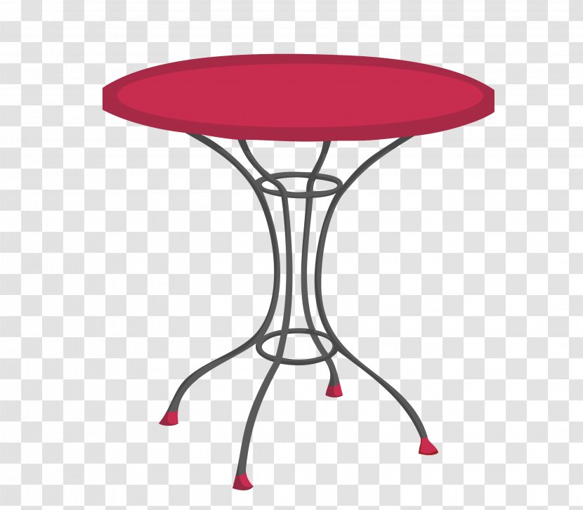 Table Cafe Bistro Nightstand Dining Room - Bakers Rack - Red Circular Coffee Cartoon Transparent PNG