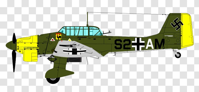 Second World War Airplane Junkers Ju 87 Military Aircraft - Helicopter Transparent PNG