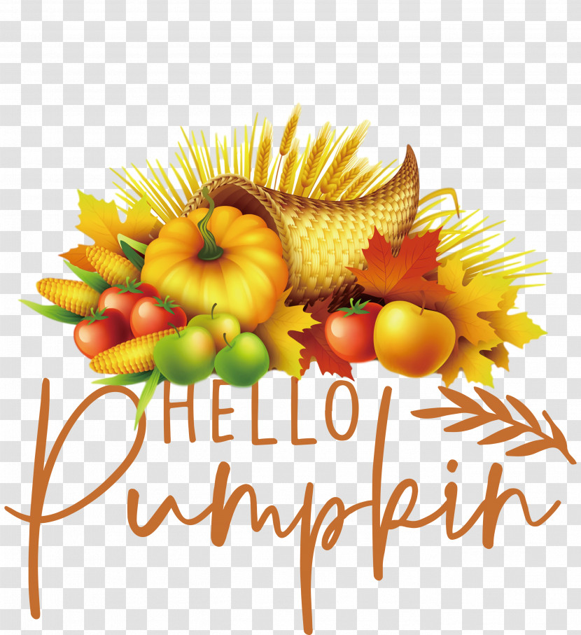 Hello Pumpkin Autumn Thanksgiving Transparent PNG