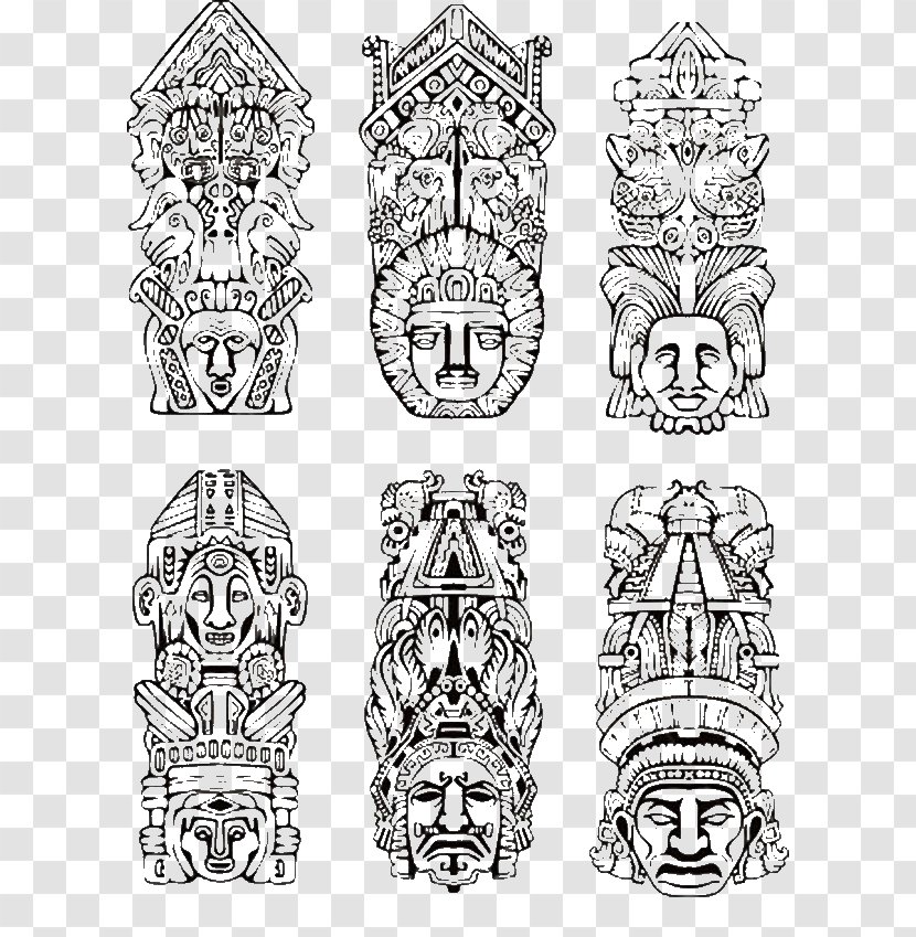 Totem Pole Native Americans In The United States Visual Arts By Indigenous Peoples Of Americas Coloring Book - Resistances Day Transparent PNG