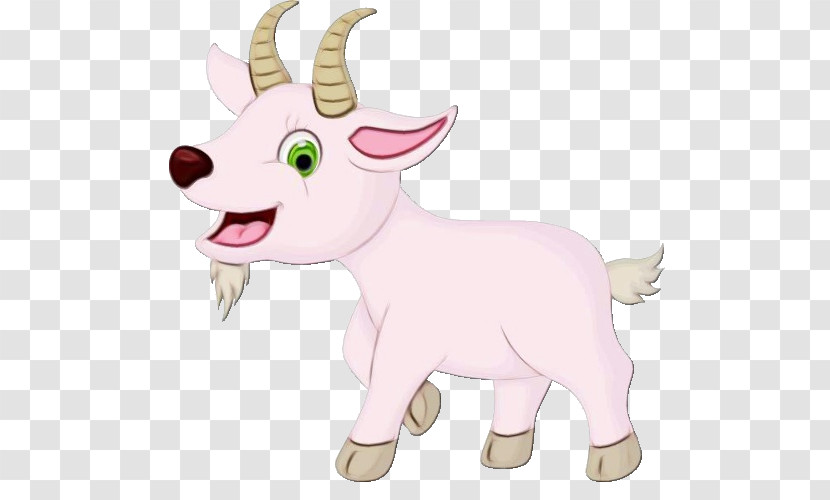 Goats Cartoon Goat Pink Animal Figure Transparent PNG