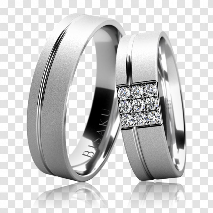 Wedding Ring Bisaku Engagement - Silver - Aperture Transparent PNG