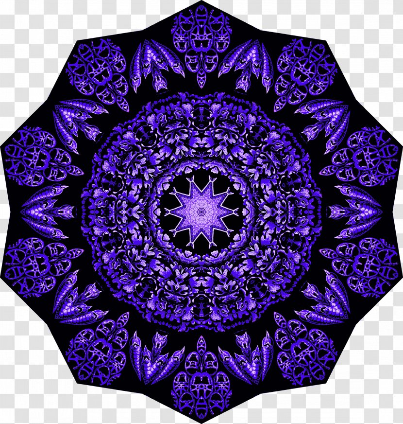 Purple Violet Cobalt Blue Lilac Lavender - Electric - Mandala Transparent PNG