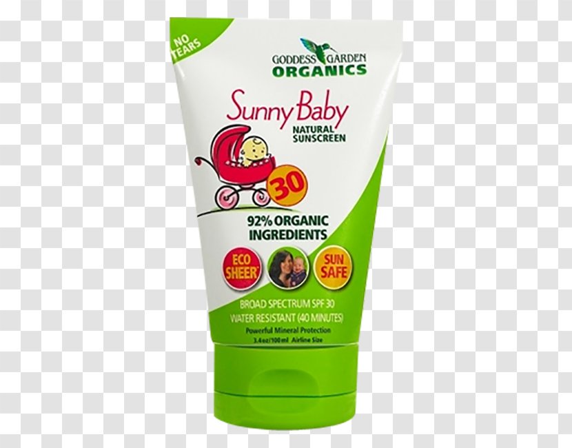 Goddess Garden Baby SPF 30 Natural Sunscreen Stick Lotion Cream Child - Vitamin C - Infant Transparent PNG